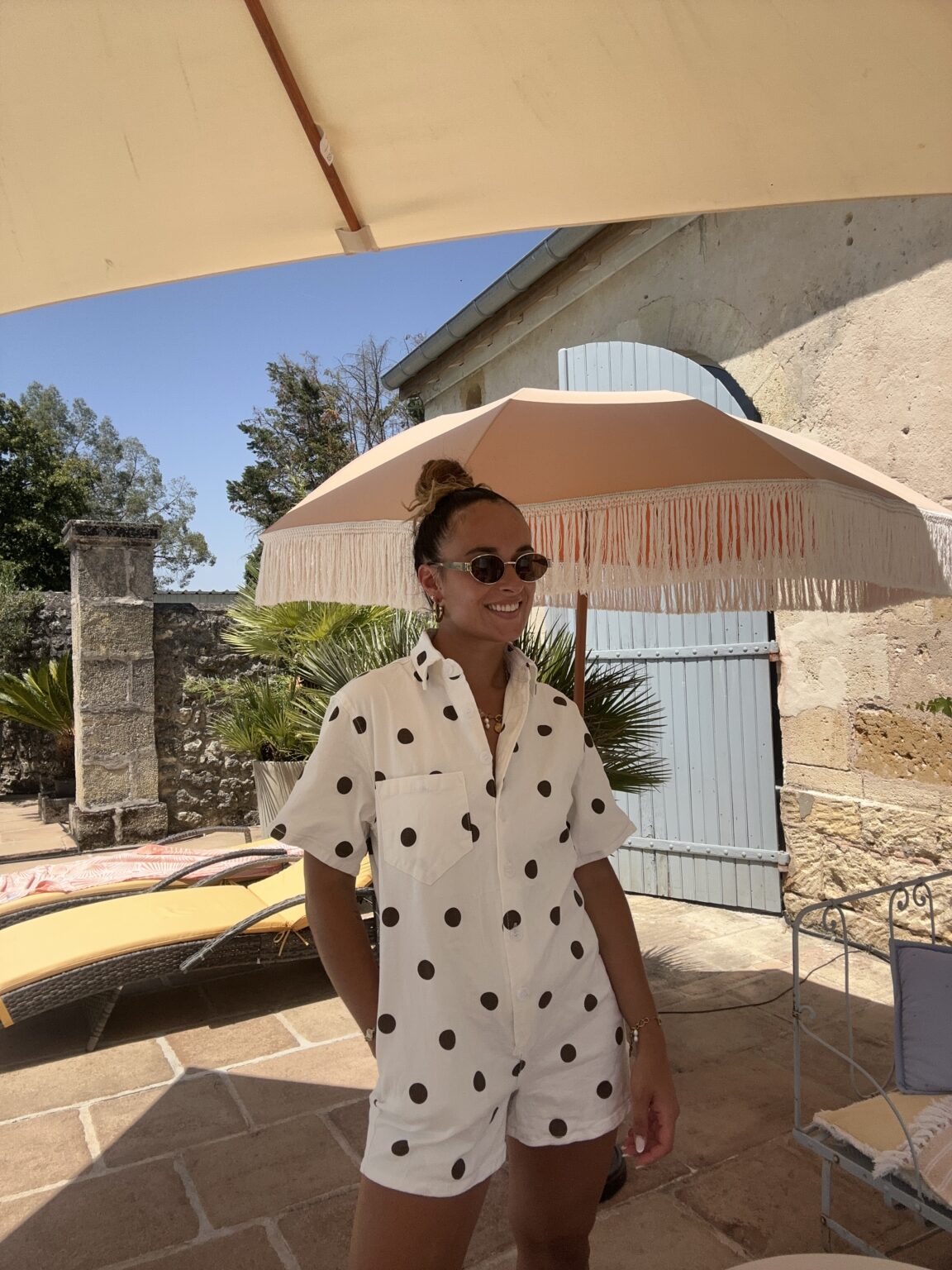 Combi-short à pois