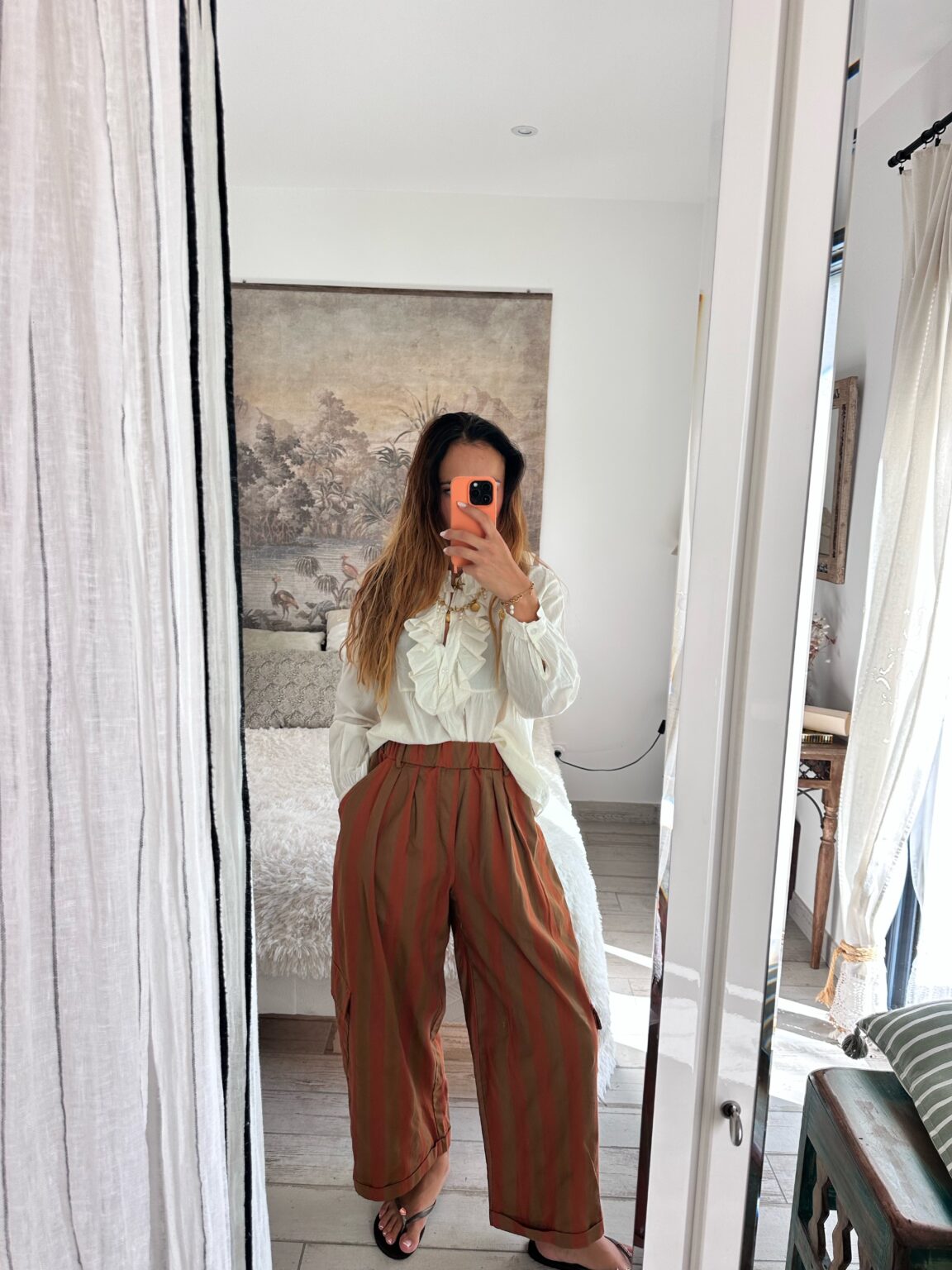 Cargo Rayé Orange