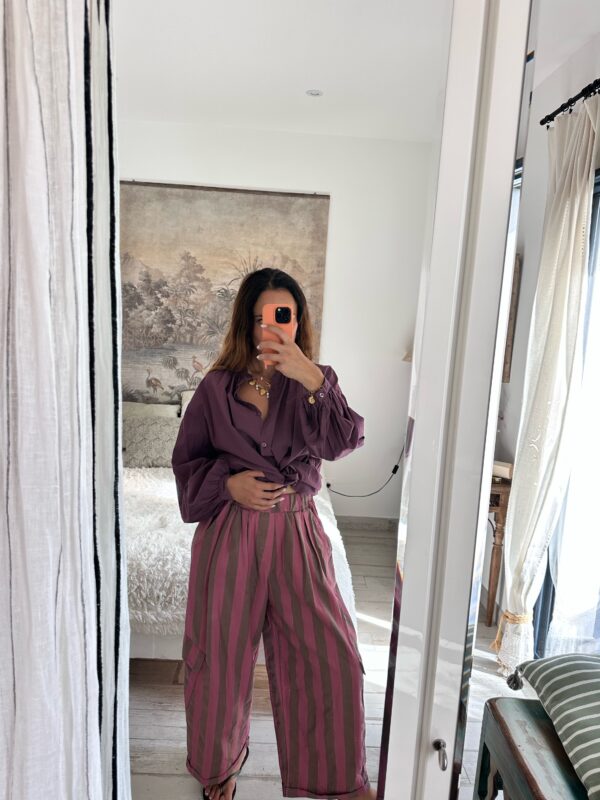 Cargo Rayé Rose