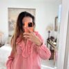 Blouse Volant Rose