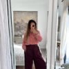 Blouse Volant Rose