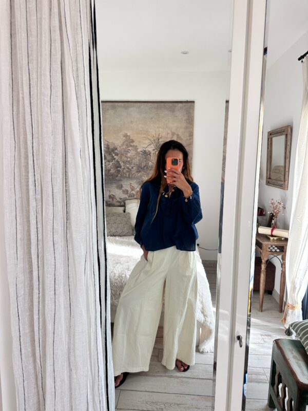 Blouse Volant Marine