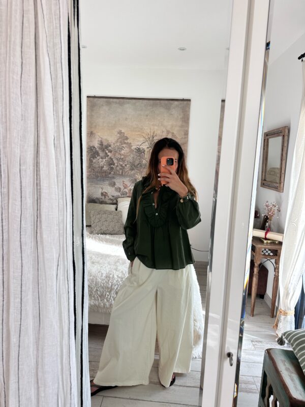 IMG_0520 Blouse Volant Kaki